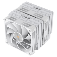 COOLLEO Etian P60TP Blanc V3 Radiateur d'ordinateur 6 caloducs Refroidisseur d'air CPU Refroidissement LGA115X/1200/1700/1851AMD Ryzen Deep Cooling