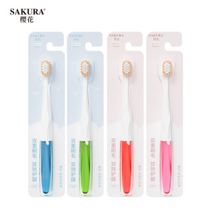 Cepillo de dientes Sakura con cerdas suaves de 0,15 mm, limpieza de 360 grados para adultos - Product Image 3