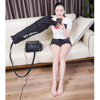 Masseur à compression d'air VU à 4 chambres pour drainage lymphatique des jambes, favorisant la circulation sanguine et la relaxation musculaire, pour usage domestique