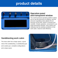 Machine de sablage liquide de type boîte de haute qualité et durable armoire de soufflage de vapeur sans poussière