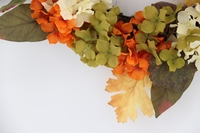 Couronne artificielle d'automne pour Halloween, marque Longgao, fabriquée en Guangdong, avec citrouilles et feuilles d'érable, décoration de Thanksgiving, idéale pour le bricolage