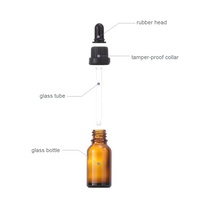 Vente en gros de flacons compte-gouttes en verre ambré vides de 10 ml à 100 ml pour huiles essentielles et gouttes pour les yeux, avec compte-gouttes blanc ou noir à l'épreuve des enfants