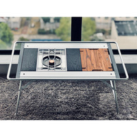 Table pliante en alliage d'aluminium pour camping et barbecue, modèle CX-010, légère et portable, pour l'exportation transfrontalière