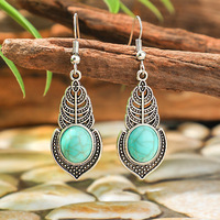 Pendientes Estilo Bohemio Vaquero para Mujer, Accesorios para Conciertos Country, Joyería Vintage, Pendientes Colgantes en Forma de Gota de Agua