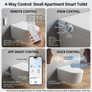 Inodoro Inteligente Suspendido con <span class=keywords><strong>Cisterna</strong></span> Oculta, Doble Descarga, Tanque <span class=keywords><strong>WC</strong></span>, Inodoro Inteligente con Descarga Electrónica y Asiento Automático - Product Image 3
