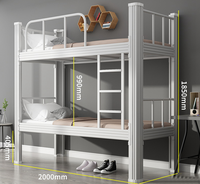 Lits superposés modernes en métal pleine grandeur, convertibles en bureau, pliables, réglables, écologiques, portables, durables, meubles de chambre pour hôtel