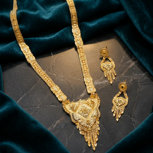 Wholesale Fashion 14K 18K 24K Gold Filled <b>Necklaces</b>, Traditional Forming <b>Long</b> Jewelry Set, Luxury Gold Plated Brass Jewelry Set. - Product Image 3