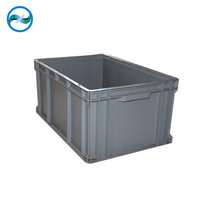 Chiffre d'affaires boîte de transport logistique Standard ue boîte de transport PP * caisse en plastique boîte solide forte 600*400*340mm gris/bleu