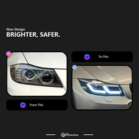 Feux avant LED AKD pour BMW E90 2005-2012 318i 320i 325i, avec DRL Angel Eye et feux de jour dynamiques modifiés
