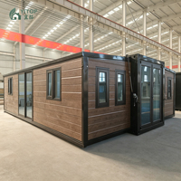 Case Mobili Prefabbricate Espandibili, Casa Container in Acciaio Impermeabile e Antivento, Design Personalizzato, Villa Modulare con 1, 2, 3, 4, 5 Camere da Letto