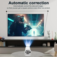 Mini Proyector Inteligente Portátil HY300 4K Lámpara LED Android Resolución 1080p Gráfico Automático y Cine en Casa para Películas Enchufe de EE. UU.