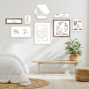 Galerie Cadre mural Ensemble de cadres <span class=keywords><strong>photo</strong></span> <span class=keywords><strong>Collage</strong></span> Décoration murale avec <span class=keywords><strong>photo</strong></span> végétale et œuvre d'art bohème Cadre <span class=keywords><strong>photo</strong></span> carré - Product Image 4