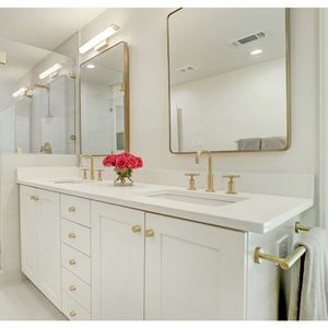 Moderno diseño personalizado Popular lujo madera Shaker diseño gabinetes laca baño tocador y gabinete - Product Image 4