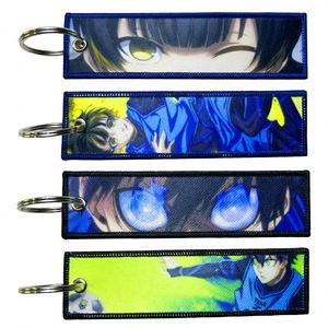 Custom Double Sided Logo Personalized Cartoon Embroidery Anime Fabric Woven <b>Tag</b> Keychain Key Chain Patches - Product Image 1