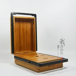 Bamboo Box Rectangle Custom Made Portable Gift Box For Tea Storage And Travel Use - Product Image 4