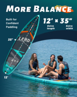 ITAOSTAR L01A Planche à pagaie gonflable 12'x35"x6" EVA/PVC/PE/Composite Portable Système à 5 ailerons pour lacs et rivières