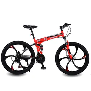 Bicicleta de montaña Gt de 26 pulgadas, bicicleta plegable de acero al carbono de 21 velocidades, bicicleta de montaña de precio barato de la mejor calidad