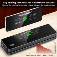 120W 75kPa 30cm pantalla tactil modo pulso control de temperatura envasadora al vacio selladora al vacio de alimentos