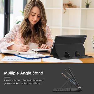 Funda protectora <span class=keywords><strong>para</strong></span> <span class=keywords><strong>iPad</strong></span> 9th/8th/7th Gen 10,2 pulgadas Material de TPU y PU Soporte magnético de ángulo múltiple Soporte trasero a prueba de golpes Portalápices - Product Image 2