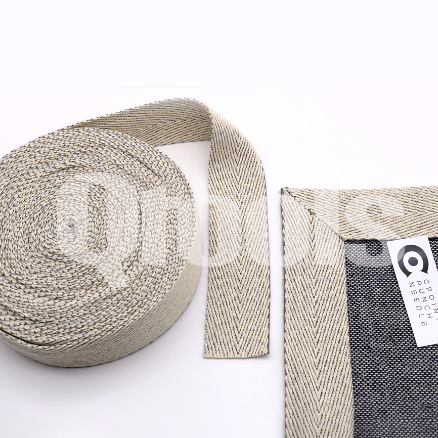 In Stock Wholesale Customized 5 cm 1.96 in Width Professional Rug Binding Tape for Rug Finishing Cotton Twill Tufting Tape