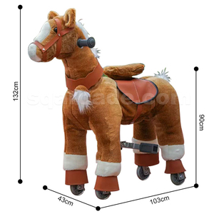 Çocuk çelik mekanik at oyuncak araç hayvan eğlence parkı peluş sallanan yürüyüş at sürmek satılık çocuklar için - Product Image 6