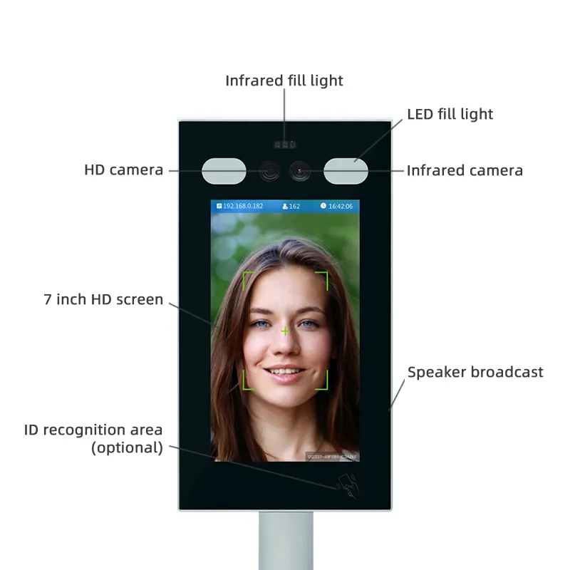 TOMMI Outdoor Face Recognition Zeit Anwesenheit mit API Access Control Punch Card Attendance Machine