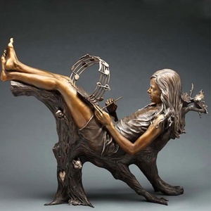 Scultura in Bronzo di Uomo a Grandezza Naturale per Giardino - Product Image 6