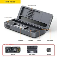 Fer à souder intelligent FNIRSI HS-02 en alliage d'aluminium et plastique, 100-450°C, chauffe rapide en 2 secondes, 9V-24V, 100W, avec boîte de rangement mobile pour atelier