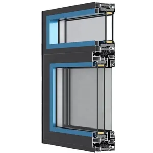 アルミニウム製のドアと窓のシンプルなデザイン3層ガラス傾斜回転窓住宅用建物
