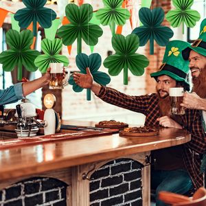 Abanico <span class=keywords><strong>de</strong></span> papel trébol decoración DIY 3D Día <span class=keywords><strong>DE</strong></span> LOS Santos <span class=keywords><strong>Patricio</strong></span> papel verde tréboles ventilador conjunto decoración <span class=keywords><strong>de</strong></span> fiesta - Product Image 3