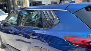 Quarter Rear <b>Window</b> Louver Scoop Vent <b>Cover</b> Trim for Nissan Rogue 2021-2023 Black Glossy Carbon Fiber Look - Product Image 5