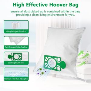 <strong>Henrys</strong> <strong>Vacuum</strong> Bags Electric Power Source Hoovers Dust Bags Replacement Compatible with Numatics Hettys Basils Jame - Product Image 3