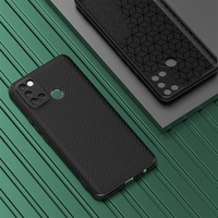 Coque en Silicone TPU pour OPPO Realme 7i /C17, étui de téléphone portable à Texture croisée, avec trou précis, produit d'usine, Durable