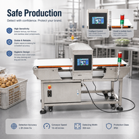Mesin Deteksi Logam Multi Frekuensi Otomatis Sensitivitas Tinggi Bahan Stainless Steel untuk Konveyor, Food Grade, Susu, dan Roti