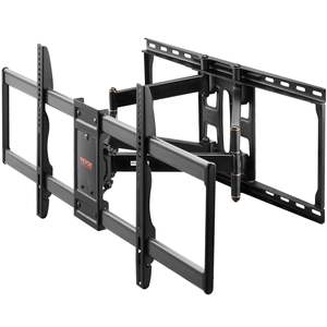 Full Motion <b>TV</b> Wall Mount <b>Bracket</b> by DB Wholesale, Steel Construction, <b>Swivel</b> Tilt Adjustable, Fits 37-90 Inch <b>TVs</b>, Hinged Frame - Product Image 1