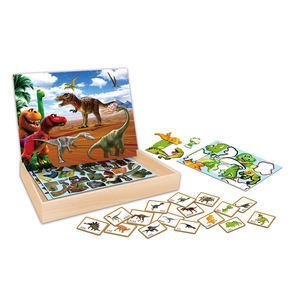Puzzle magnétique personnalisé pour enfants, <span class=keywords><strong>livre</strong></span> de pièces pour enfants, Puzzle magnétique de <span class=keywords><strong>dinosaure</strong></span> avec 7P - Product Image 1