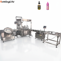 Machine de remplissage automatique de liquides à double tête pour compte-gouttes et petites bouteilles d'huile, avec pompe à piston monobloc rotative