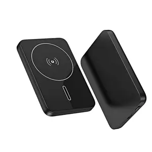 Metal 5000mah Wireless Magnetic Charger Power Bank High Quality Portable Power Banks Battery Pack Power Bank 10000mAh