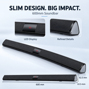 Barra de Sonido para TV HT204 2.0, Altavoz de 40W con Entrada USB, Óptica y Coaxial, Control Remoto, Pantalla LED, para Televisores Inteligentes, Cine en Casa - Product Image 2
