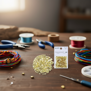 Perline in metallo ILAN 3x6mm placcate oro per la creazione di gioielli e accessori - Product Image 3