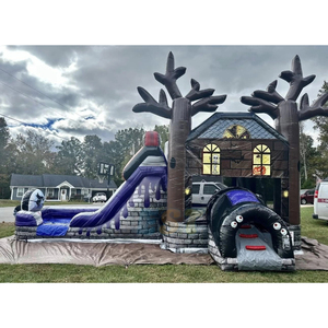 Inflables Casa de rebote de Halloween tobogán de agua científico loco trampolín árbol personalizado inflable castillo hinchable tobogán Combo - Product Image 1