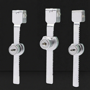 Sukepu Serrure coulissante pour porte vitrée en alliage de zinc, design minimaliste, installation facile, durable, déverrouillage fluide avec clé standard pour armoire - Product Image 1