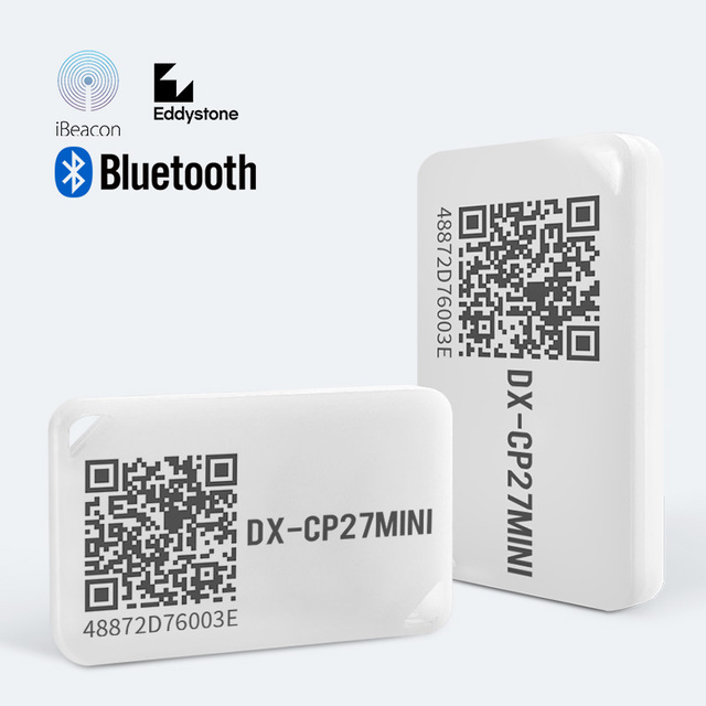 DX-SMART RTLS tracker ultra thin smallest ble 5.0 device long life battery proximity beacon DA14531 bluetooth tag