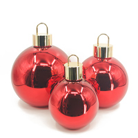 Nouveauté 2026 : Décoration de Noël Lumineuse LED - Grandes Boules de Noël Gonflables Fantaisie en Verre LED de 20 cm