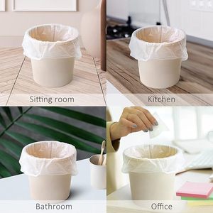 Huamaohengchun0.5 Gallon Mini 11" x 12" Trash Bags <b>Small</b> Plastic Bags for Desktop Trash <b>Bin</b>/Dog/Poop CarFit 2 Liters or Less Can - Product Image 3