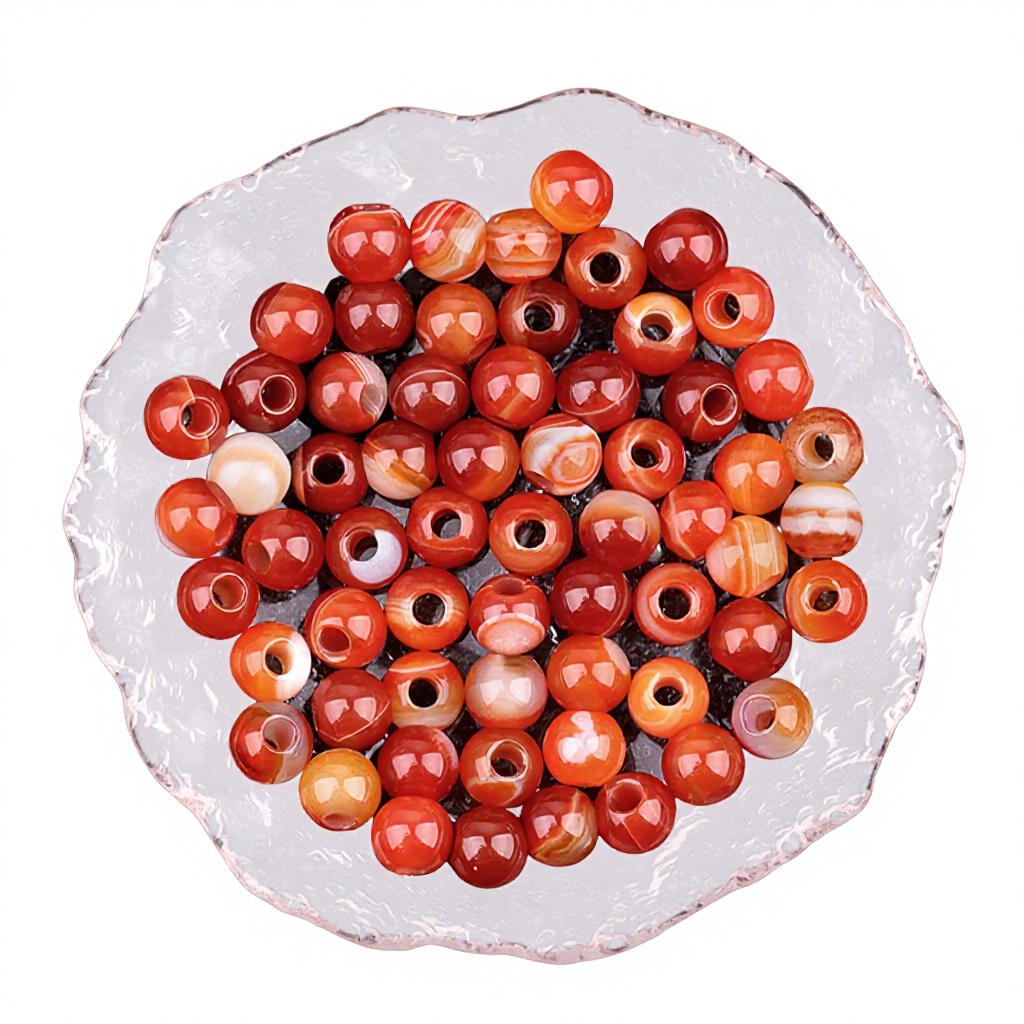 Agate rouge rayée 8mm-3mm