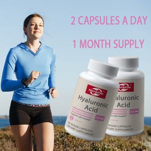 OEM/ODM Vente chaude Acide hyaluronique 120 mg, Complément alimentaire, Soutien à la santé de la peau, 60 capsules végétales, jusqu'à 30 jours de provision - Product Image 4