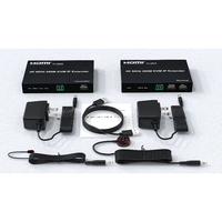 Extenseur KVM HDMI IP 60Hz 4K 200M avec IR et sortie en boucle locale, KVM multipoint pour TV et ordinateur portable – Accessoire audio et vidéo populaire