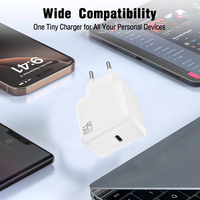Chargeur rapide USB-C 45W avec technologie GaN, PD 3.0 5V/3A, adaptateur PPS ultra-compact pour ordinateur portable, téléphone portable, montre connectée