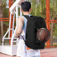 Sac à dos de sport décontracté avec logo personnalisé et nylon imperméable, sac à dos de basketball de haute qualité, sac de voyage pour homme tendance pour le week-end
